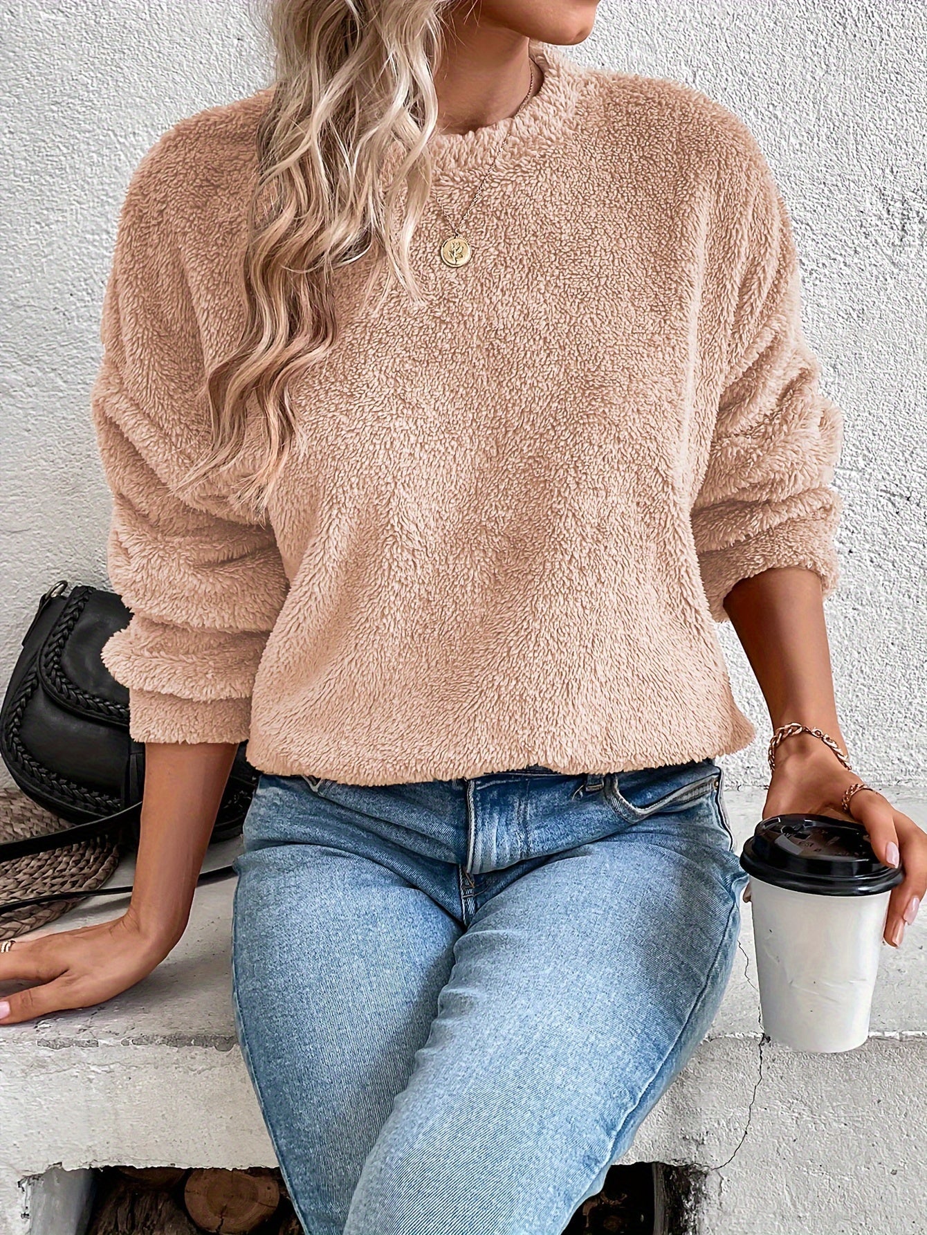 Sweat-shirt douillet en peluche Ours en Teddy confortable