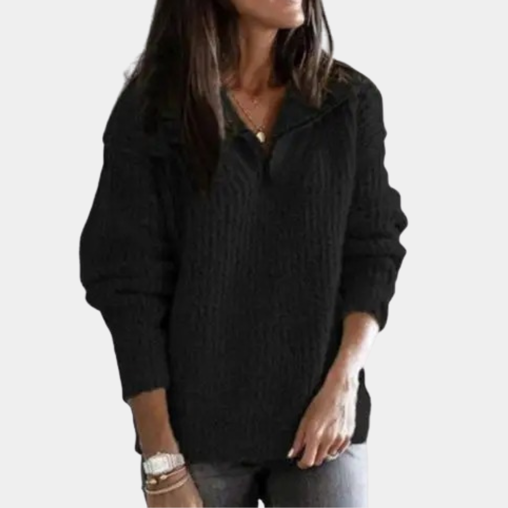 Pull pour femme Confortable Demi-zip