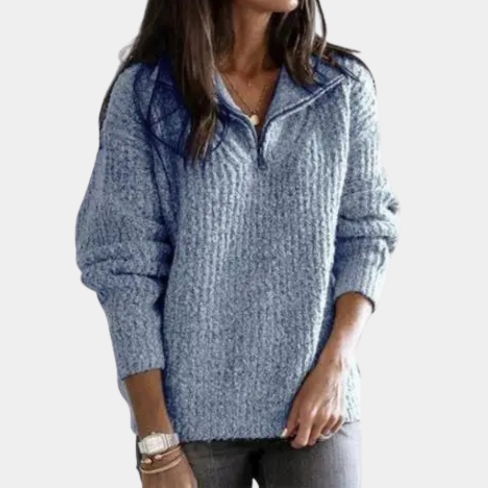 Pull pour femme Confortable Demi-zip