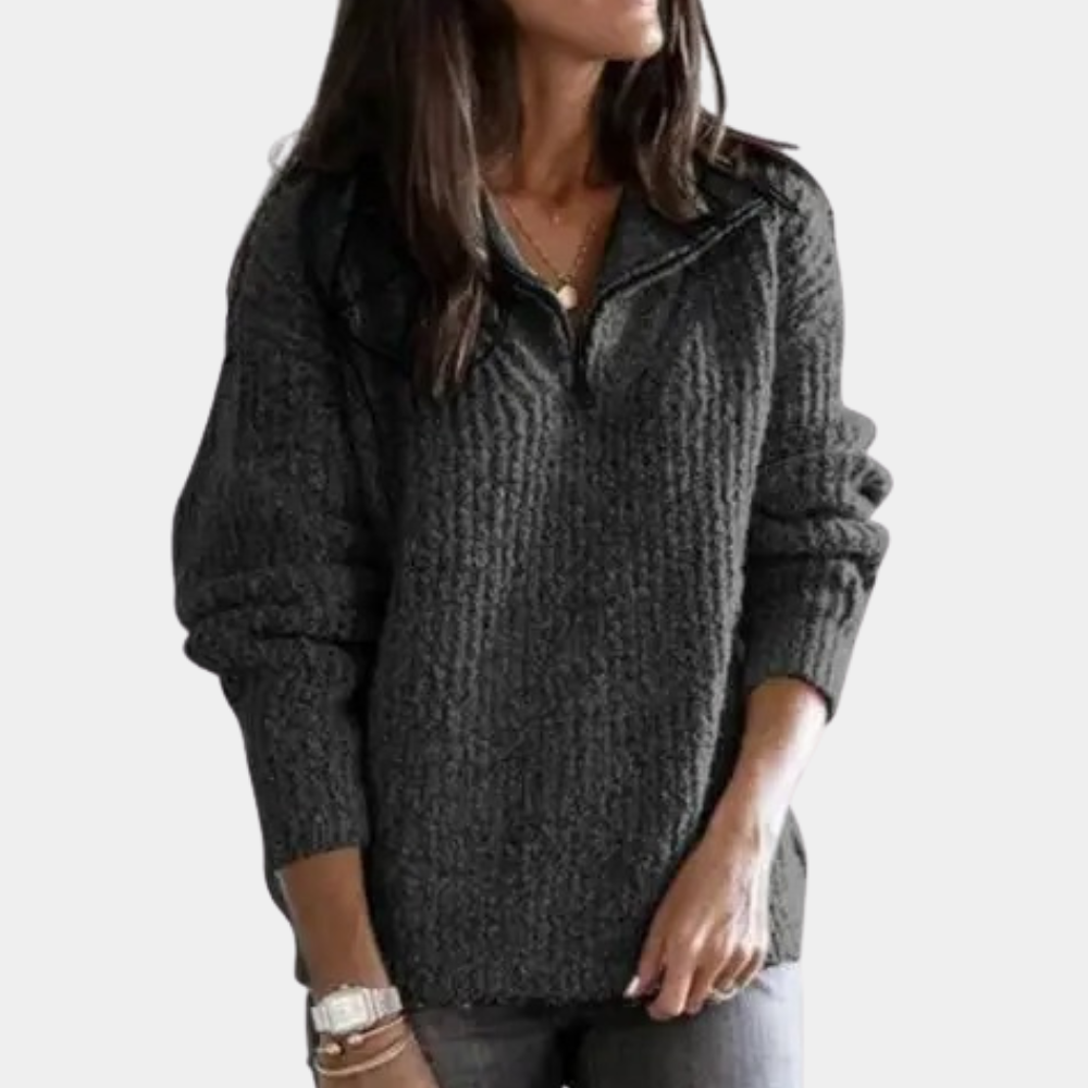 Pull pour femme Confortable Demi-zip