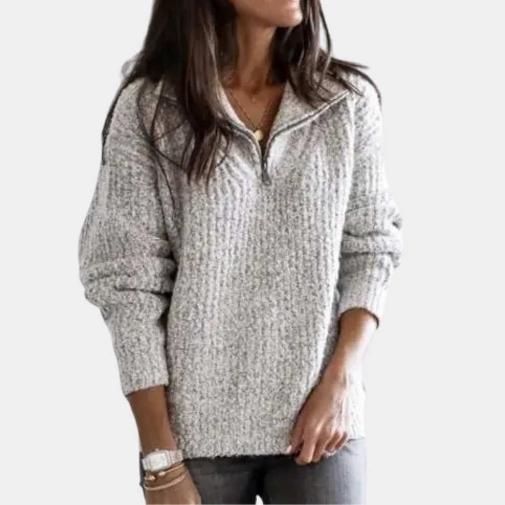 Pull pour femme Confortable Demi-zip
