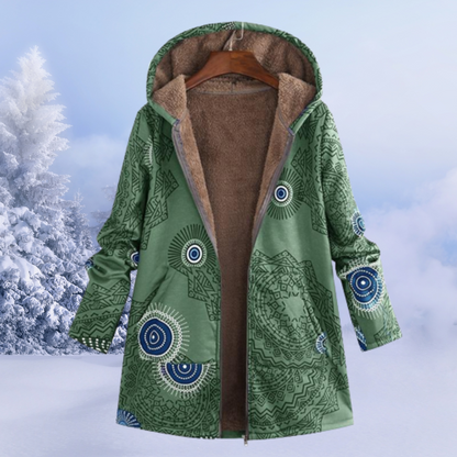 Veste d'hiver élégante pour femme à motif floral