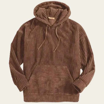 Blouson homme en velours côtelé à capuche