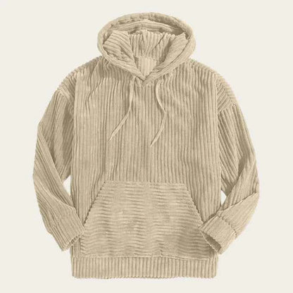Blouson homme en velours côtelé à capuche
