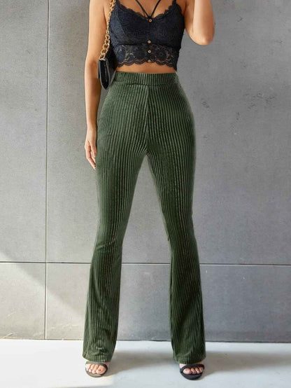 Pantalon en velours côtelé confortable Coupe évasée