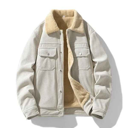 Herren Winterjacke Cord Steppjacke - IdealeKleiden