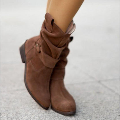 Élégantes bottines à talon bas
