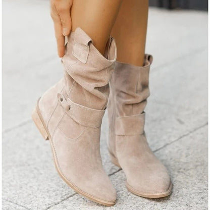 Élégantes bottines à talon bas