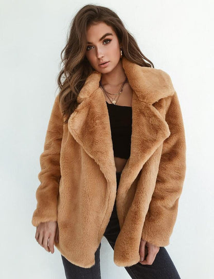 Kuschelige Damenjacke Teddylook Warm & Stilvoll - IdealeKleiden