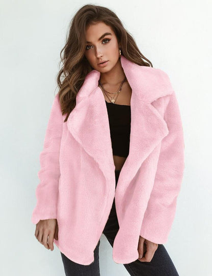 Veste douillette pour femme aspect nounours Chaude et stylée