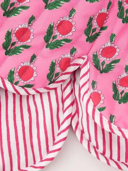 Doudoune femme à motif floral été