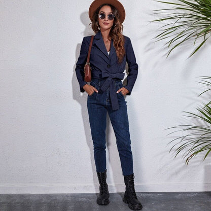 Veste crop stylée tendance pour femme