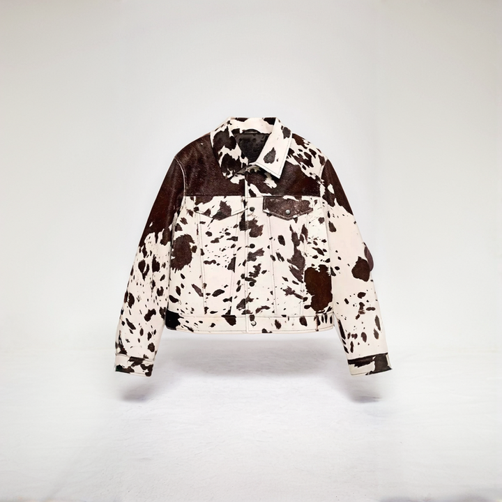 Veste Femme Motif Taches de Vache Élégante