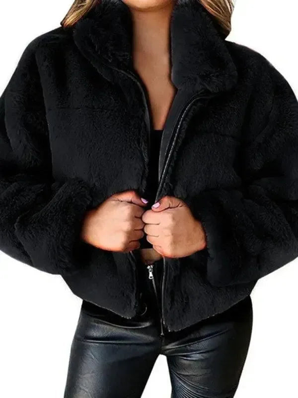 Veste polaire courte confortable pour femme