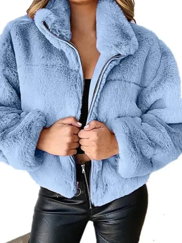Veste polaire courte confortable pour femme
