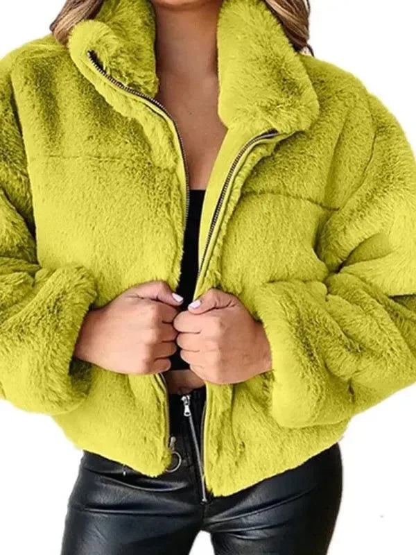 Veste polaire courte confortable pour femme