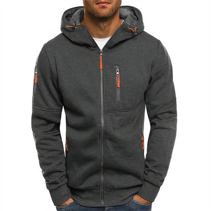 Parka homme à capuche et fermeture éclair