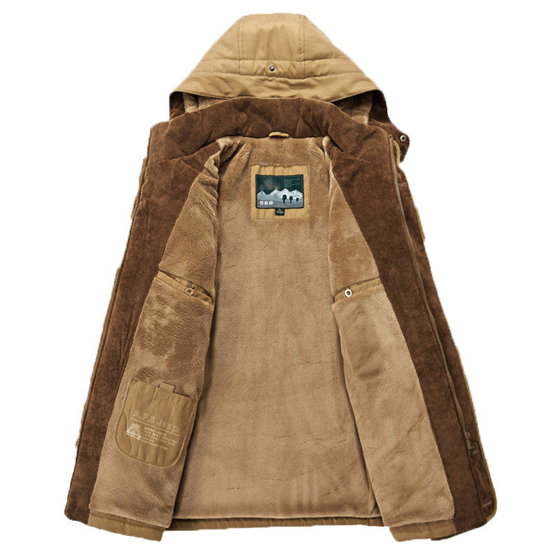 Langer Herren Wintermantel Krokodil Design - IdealeKleiden
