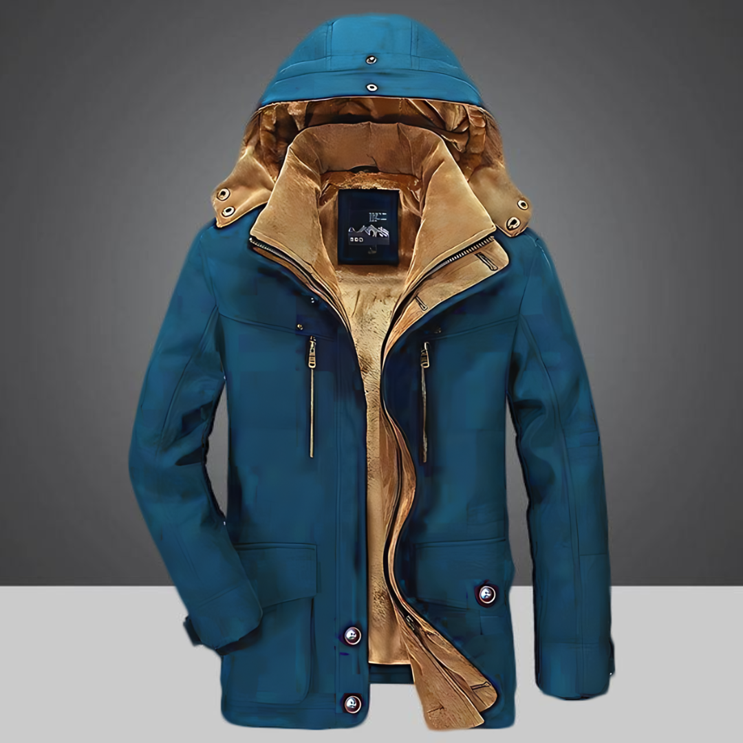 Long manteau d'hiver homme motif crocodile