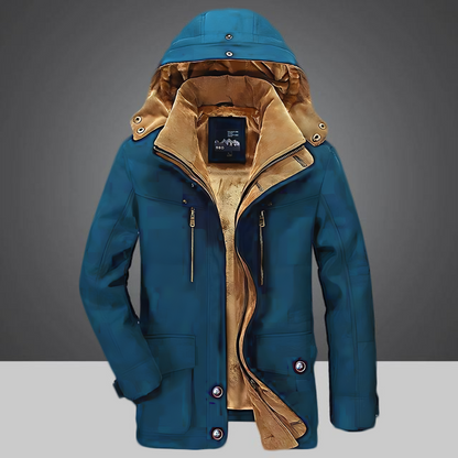 Long manteau d'hiver homme motif crocodile