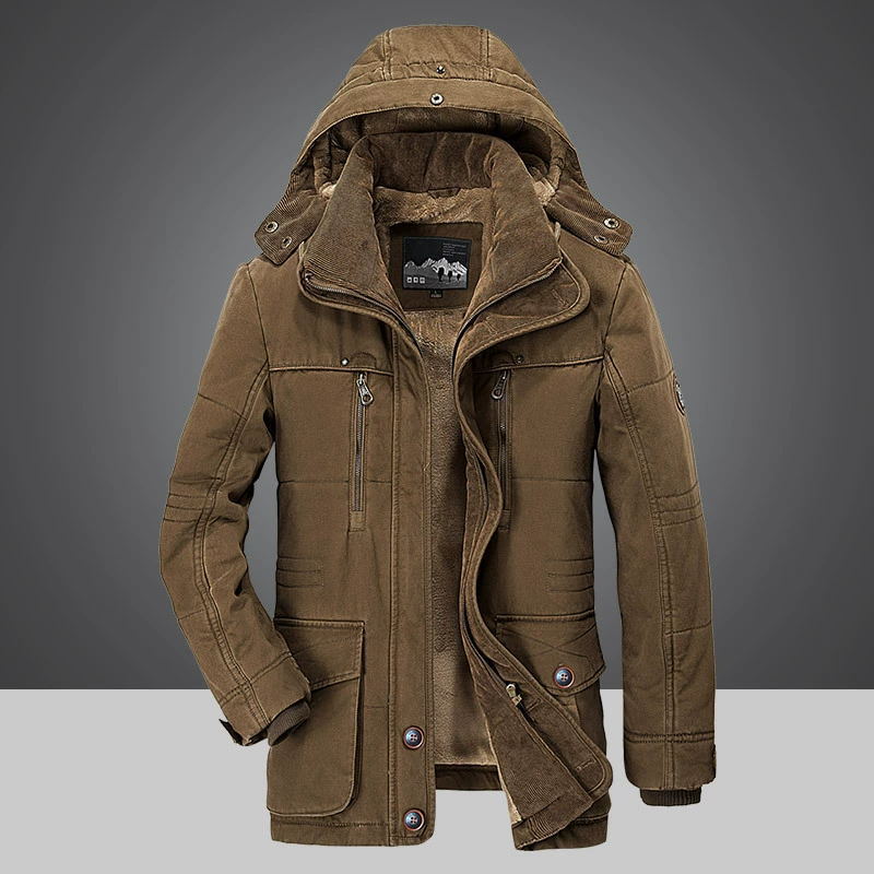 Long manteau d'hiver homme motif crocodile