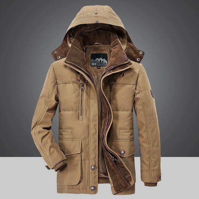 Long manteau d'hiver homme motif crocodile
