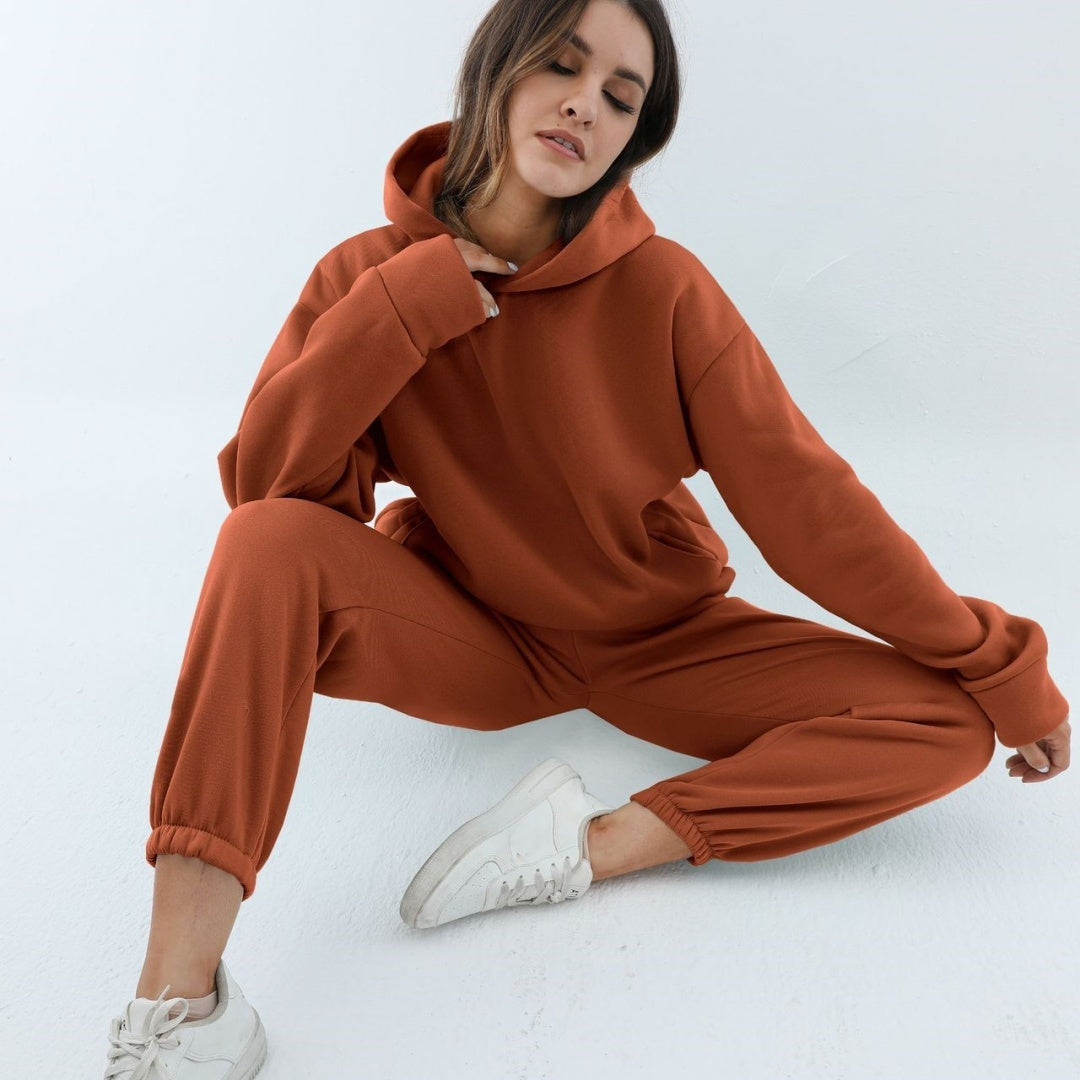 Ensemble deux pièces mode Sweat à capuche Décontracté Chic