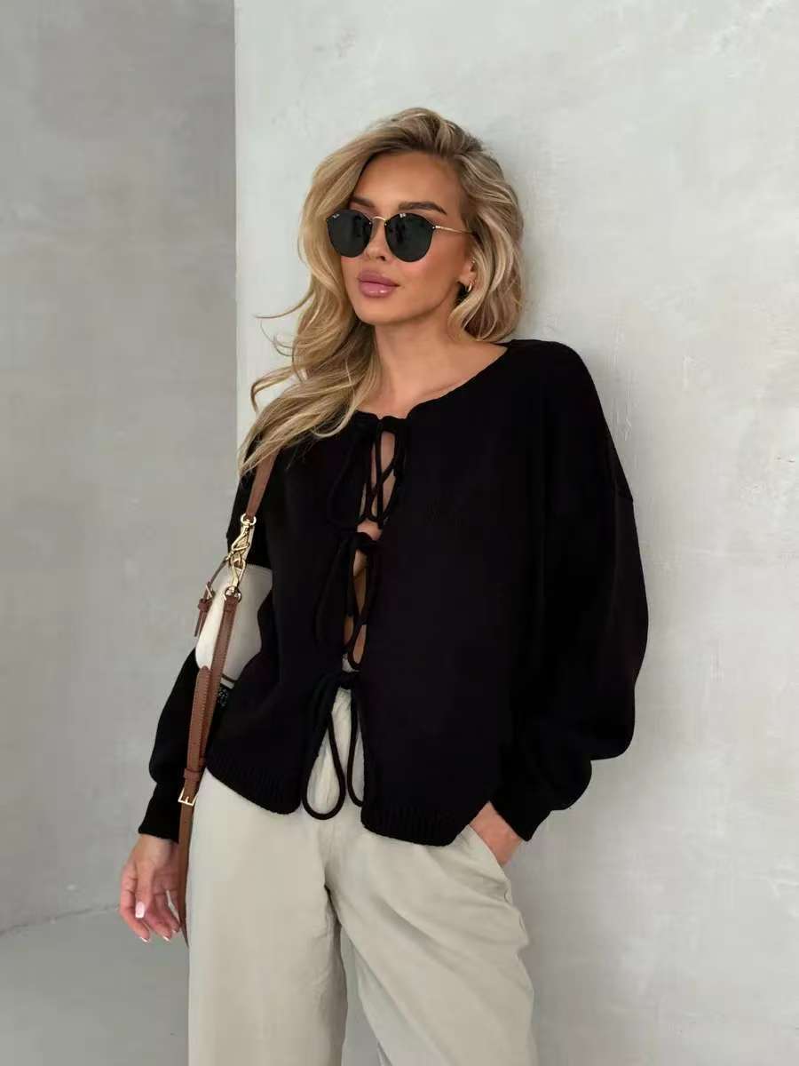 Gilet court et stylé à lacets