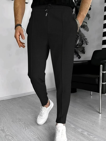 Pantalon de jogging homme, motif gaufré, élastique, confortable