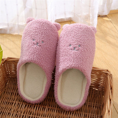 Chaussons en peluche douce en forme d'animaux