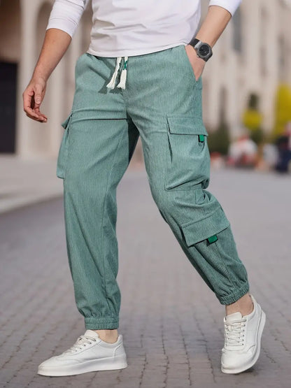 David - Pantalon cargo pour homme coupe décontractée