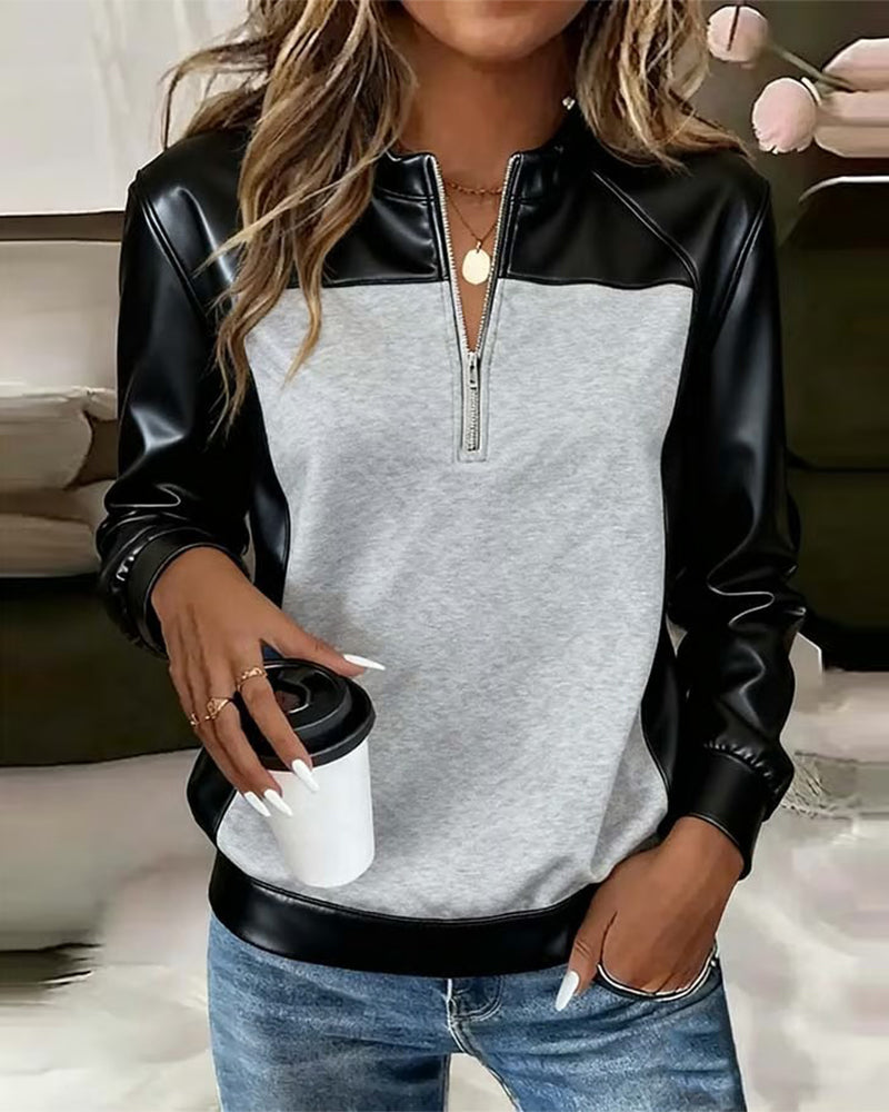 Sweat-shirt classique zippé moderne