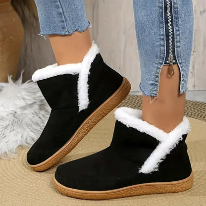 Bottes d'hiver en peluche chaudes pour femme