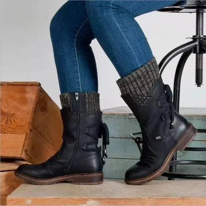 Bottines d'hiver élégantes à lacets