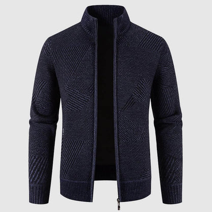 Cardigan veste élégante pour homme motif géométrique
