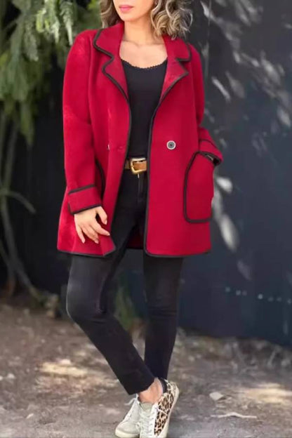 Veste élégante pour homme, double face, en laine