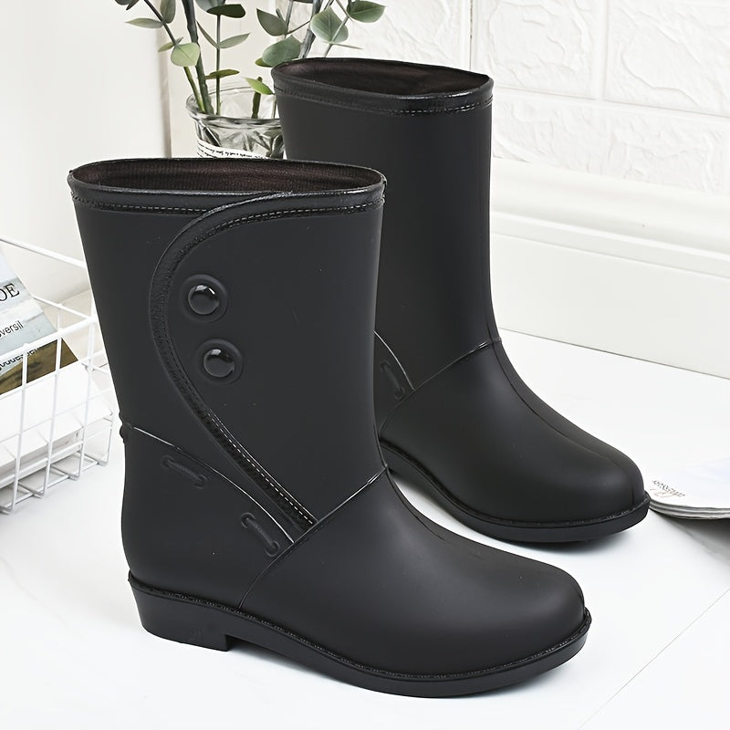 Damen Gummistiefel Wasserdicht Bequem Rutschfest - IdealeKleiden