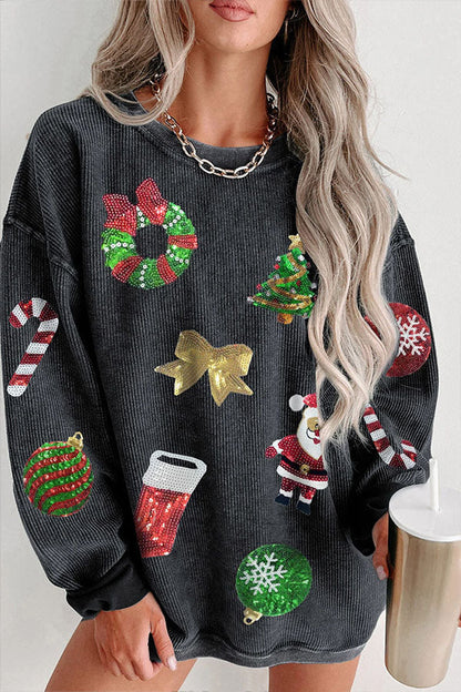 Pull de Noël à paillettes scintillantes