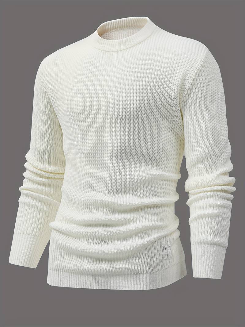 Lässiger Rundhals Pullover Casual Style - IdealeKleiden