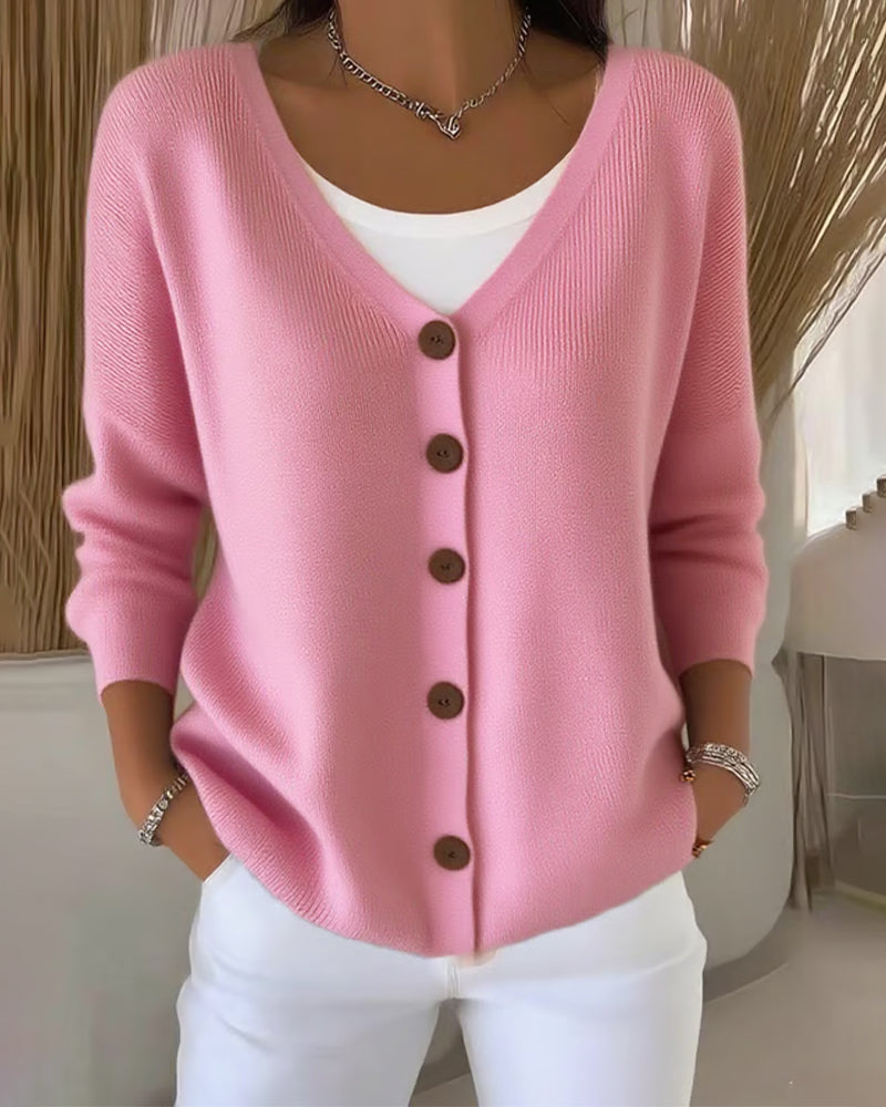 Robe élégante femme unie à boutons