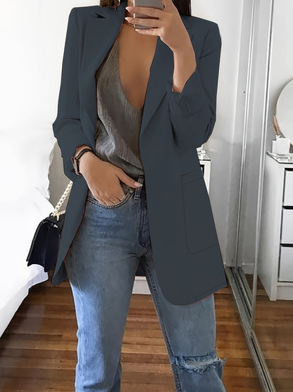 Blazer long élégant pour femme, moderne, pour le bureau