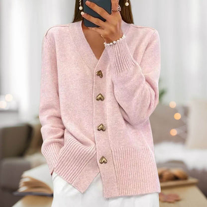 Gilet pour femmes Boutons Cœur Élégance