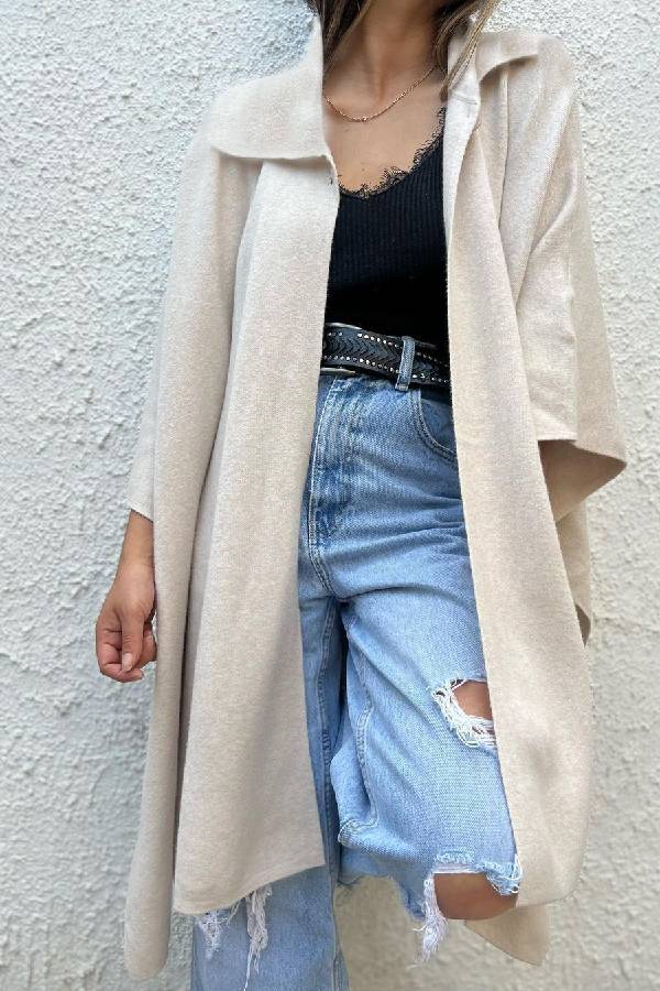Gilet décontracté avec boutons et capuche