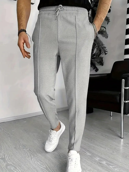 Pantalon de jogging gaufré confortable pour hommes