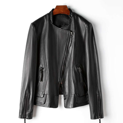 Veste en cuir élégante pour femme style tendance
