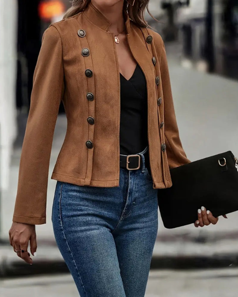 Blazer croisé femme élégant noir