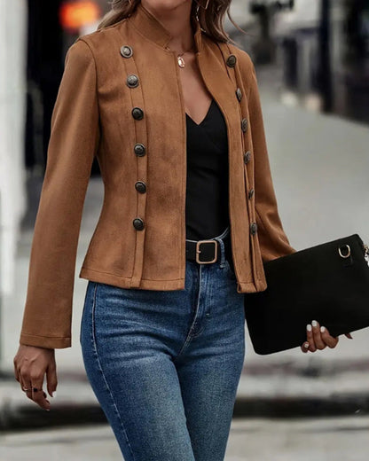 Blazer croisé femme élégant noir