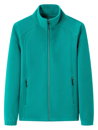 Veste polaire femme chaude col montant manches longues