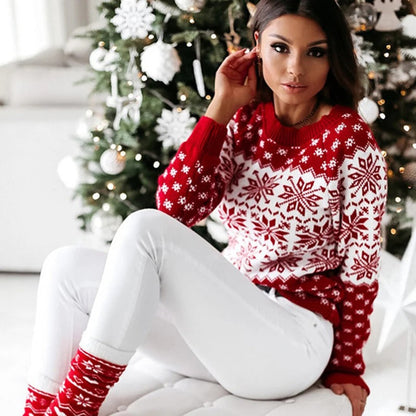Pull tricoté de Noël festif cadeau