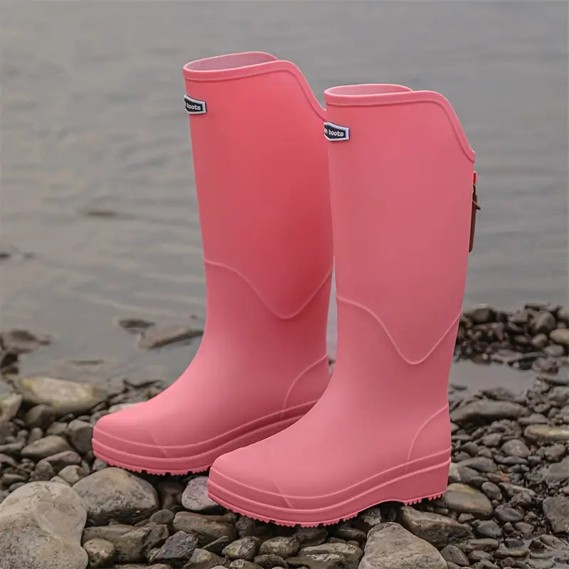 Bottes imperméables pour femmes en PVC antidérapantes
